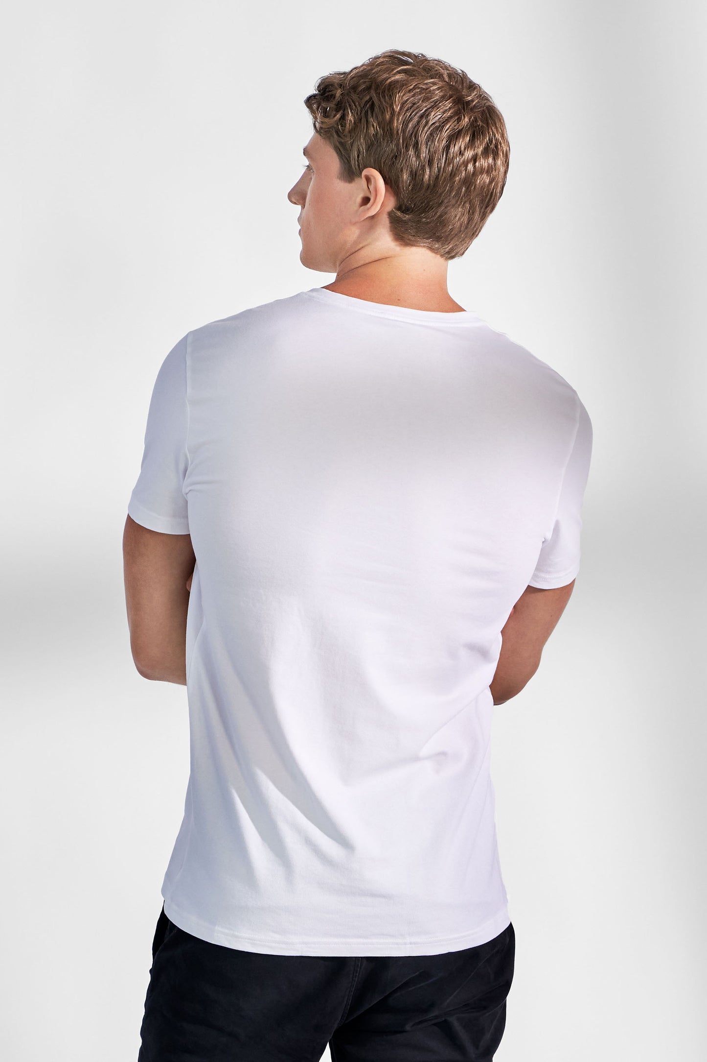 B&B, T-skjorte V-hals, 2-pack hvit
