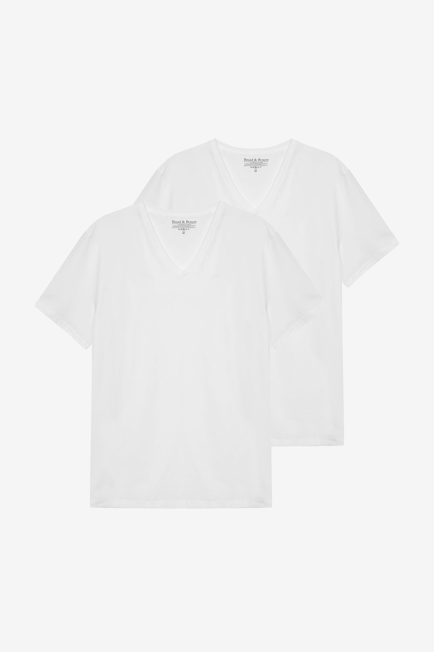 B&B, T-skjorte V-hals, 2-pack hvit