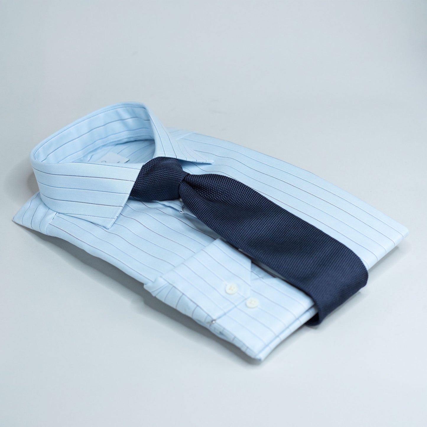 Slips, navy ensfarget med struktur S24032