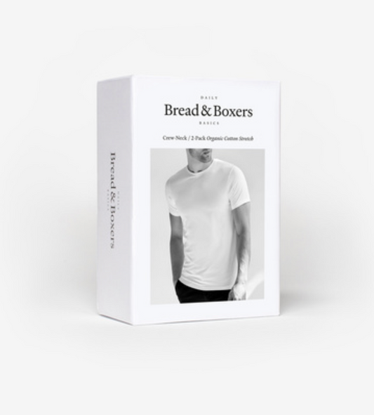 B&B, T-skjorte Rund hals, 2-pack hvit