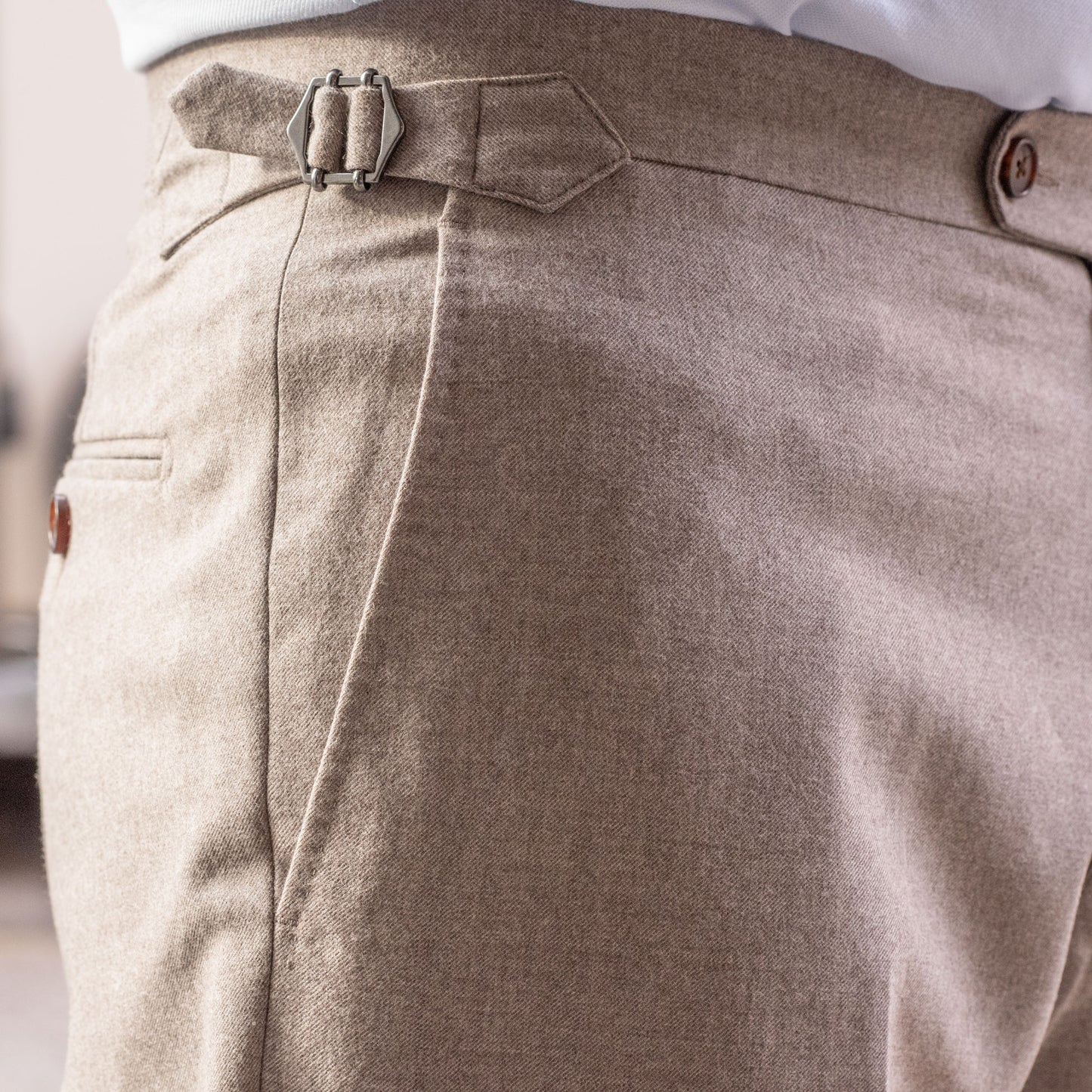 Flanellbukse, Beige (Col. 1-2)