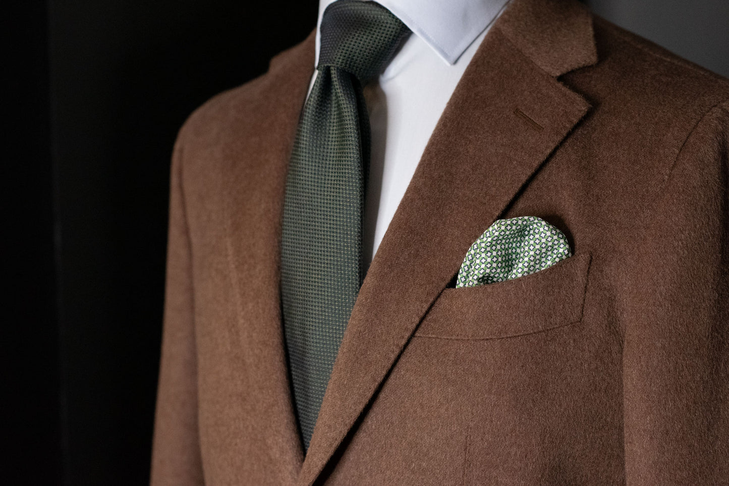 Blazer, mørk brun ull/cashmere/silke