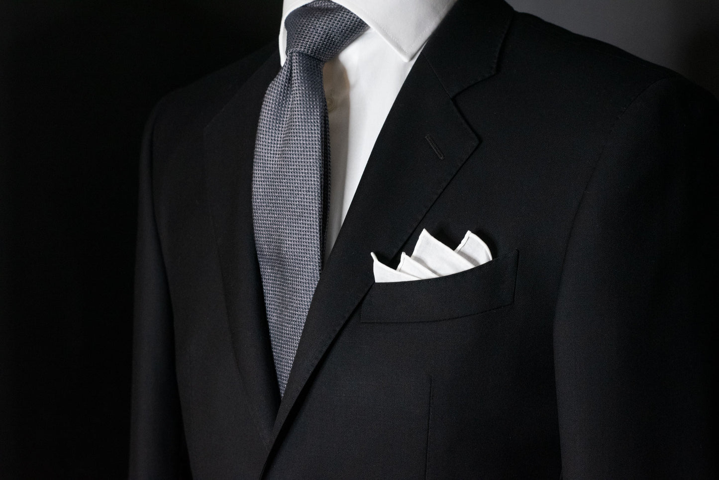 Dress, ensfarget svart Super 120'S (art.2400)