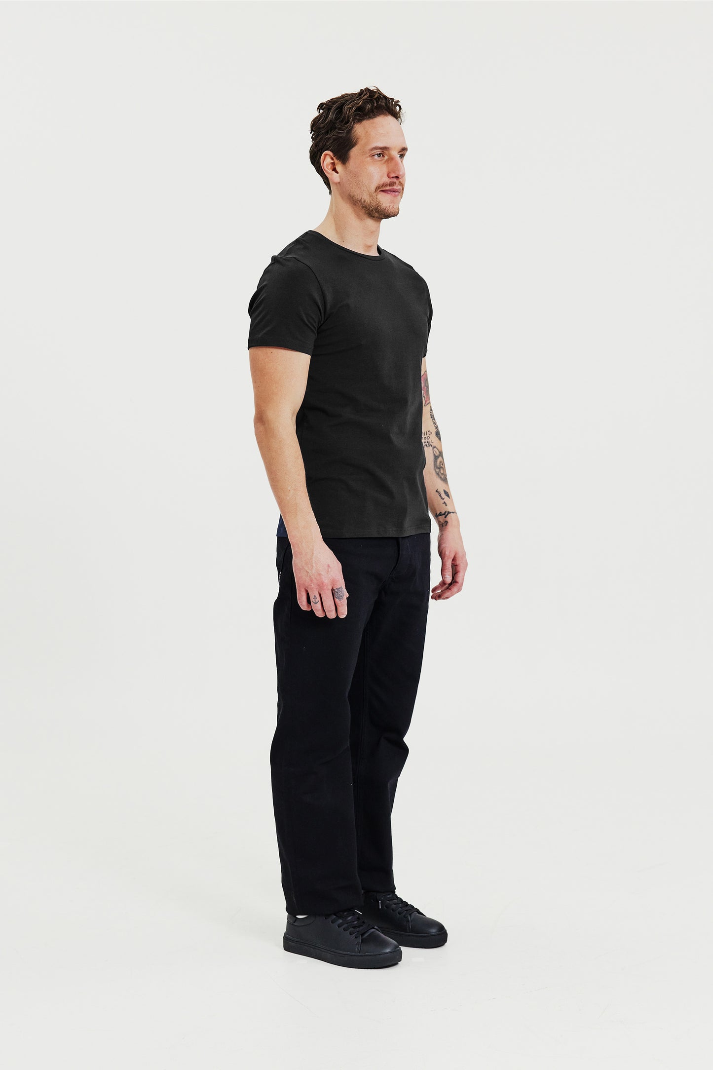 B&B, T-skjorte Rund hals, 2-pack Svart
