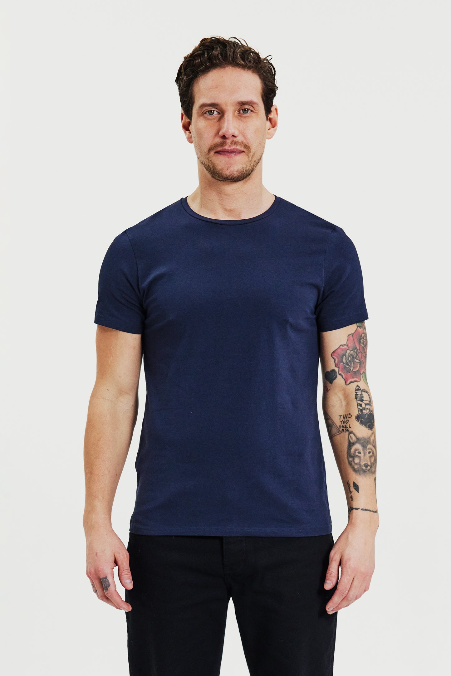 B&B, T-skjorte Rund hals, 2-pack Dark Navy