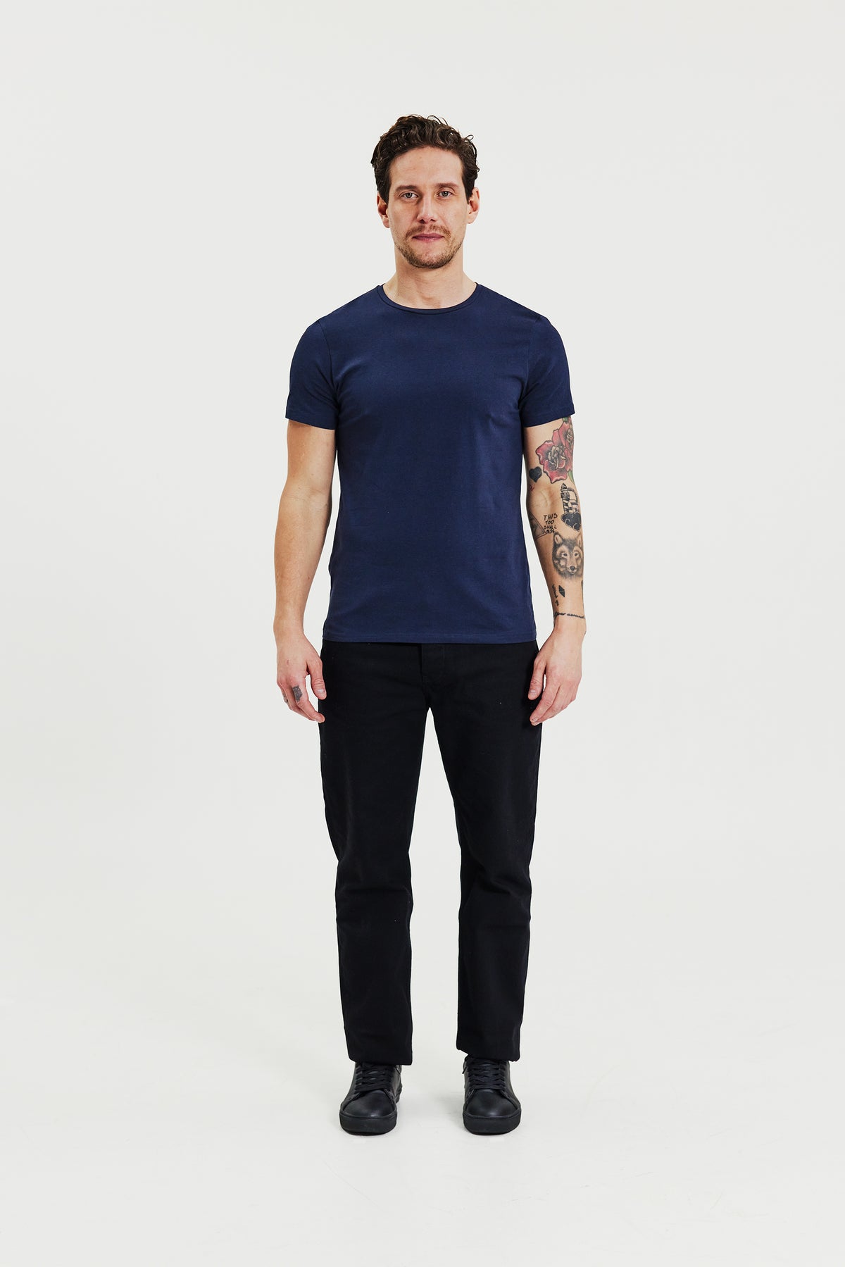 B&B, T-skjorte Rund hals, 2-pack Dark Navy