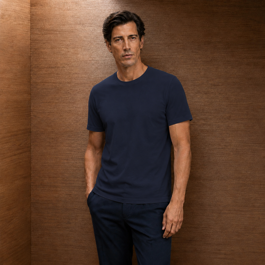 B&B, T-skjorte Rund hals, 2-pack Dark Navy