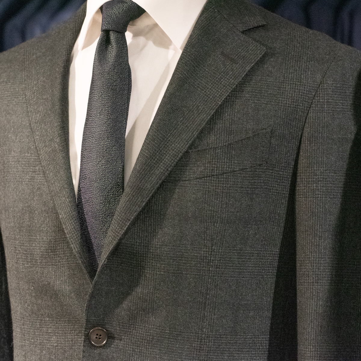 Blazer, mørk grønn Prince of Wales