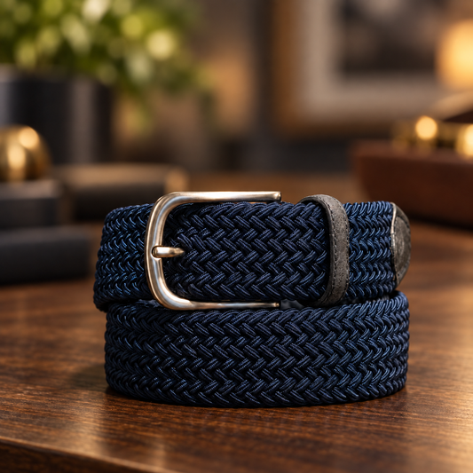 Flettet belte, Navy blue