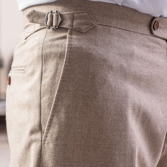 Flanellbukse, Beige (Col. 1-2)