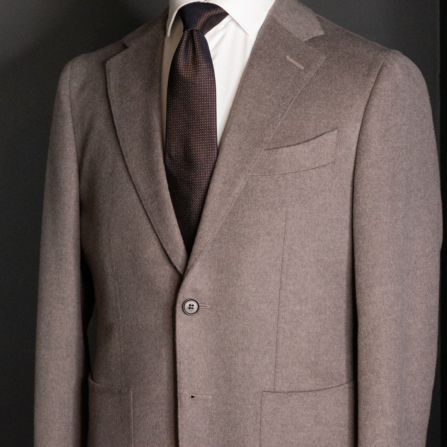 Blazer, beige/sand ull/cashmere/silke