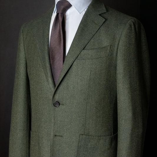 Blazer, forest green herringbone