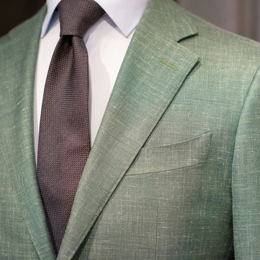 Blazer, grønn ull/silke/lin