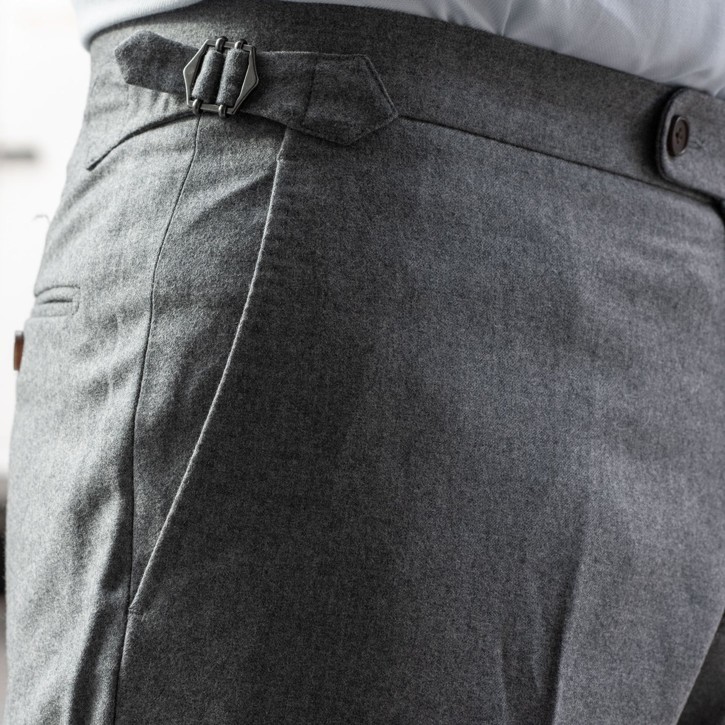 Flanellbukse, Lys grå (Col. 1-3)