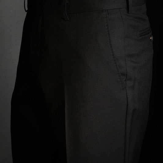 Dressbukse, svart ensfarget (col. 2400)