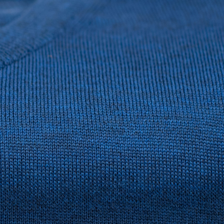 Blå melert genser i merinoull fra Viero Milano. Menswear Oslo