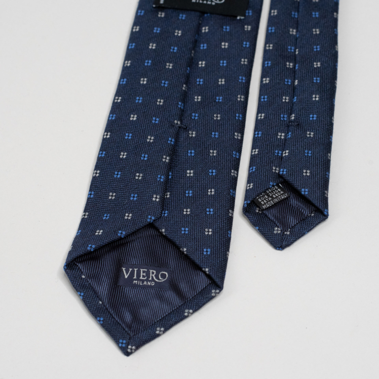Navy slips med hvitt og blått mønster. Menswear Oslo