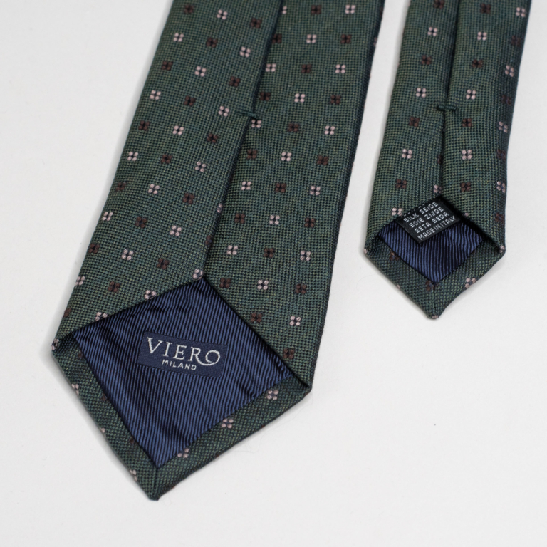 Mørkegrønt slips fra Viero Milano. Menswear Oslo