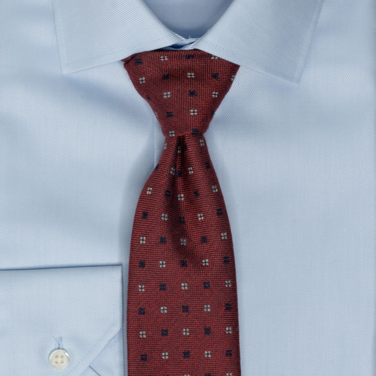 Rødt slips i silke fra Como, Italia. Menswear Oslo